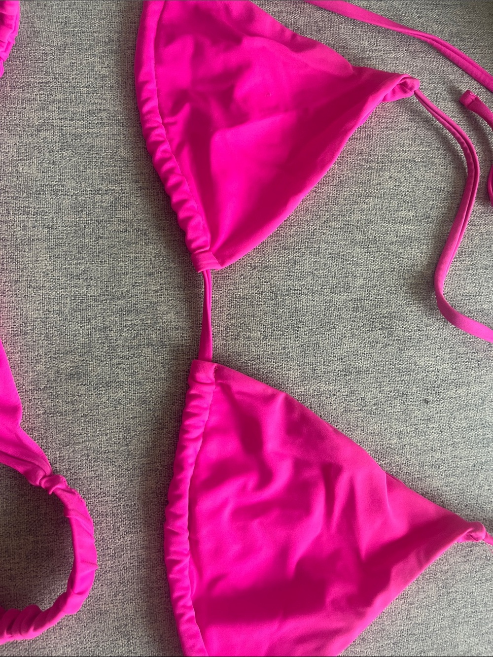 Hot Pink Triangle Bikini Set - Picture 4 of 6